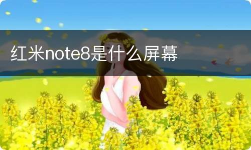 红米note8是什么屏幕
