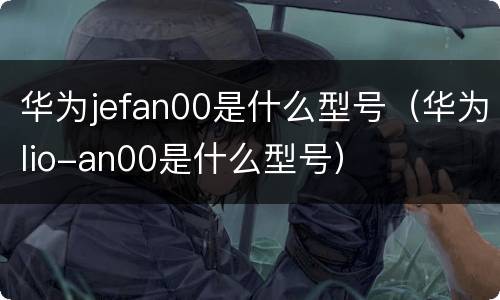 华为jefan00是什么型号（华为lio-an00是什么型号）