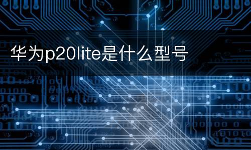 华为p20lite是什么型号