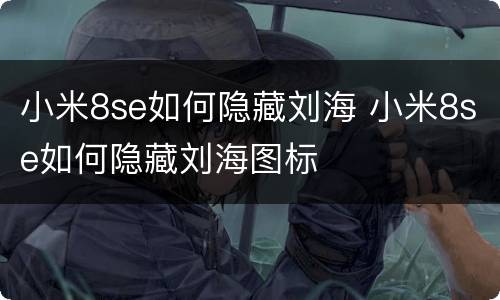 小米8se如何隐藏刘海 小米8se如何隐藏刘海图标