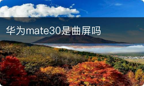 华为mate30是曲屏吗