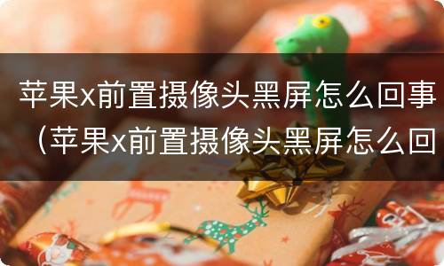 苹果x前置摄像头黑屏怎么回事（苹果x前置摄像头黑屏怎么回事面容可以用）