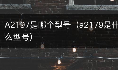 A2197是哪个型号（a2179是什么型号）