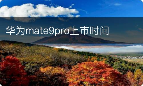 华为mate9pro上市时间