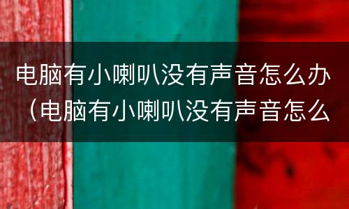 电脑有小喇叭没有声音怎么办（电脑有小喇叭没有声音怎么办呀）