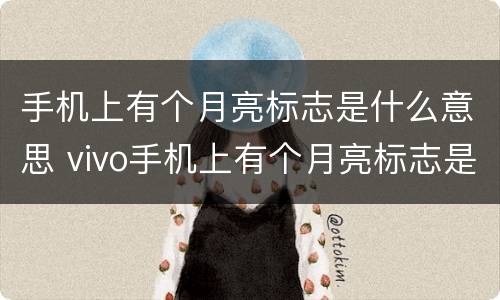 手机上有个月亮标志是什么意思 vivo手机上有个月亮标志是什么意思