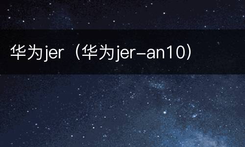 华为jer（华为jer-an10）