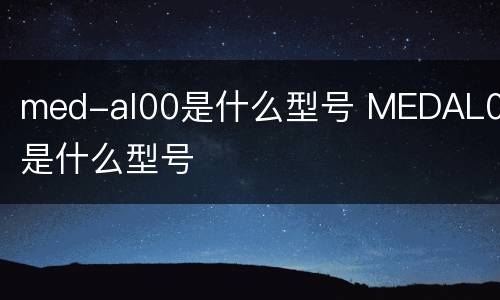 med-al00是什么型号 MEDAL00是什么型号