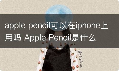 apple pencil可以在iphone上用吗 Apple Pencil是什么