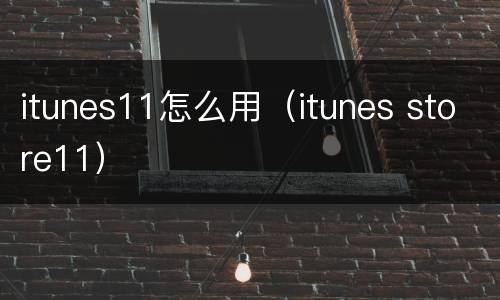 itunes11怎么用（itunes store11）