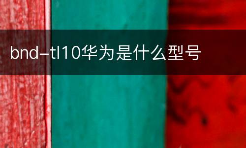 bnd-tl10华为是什么型号